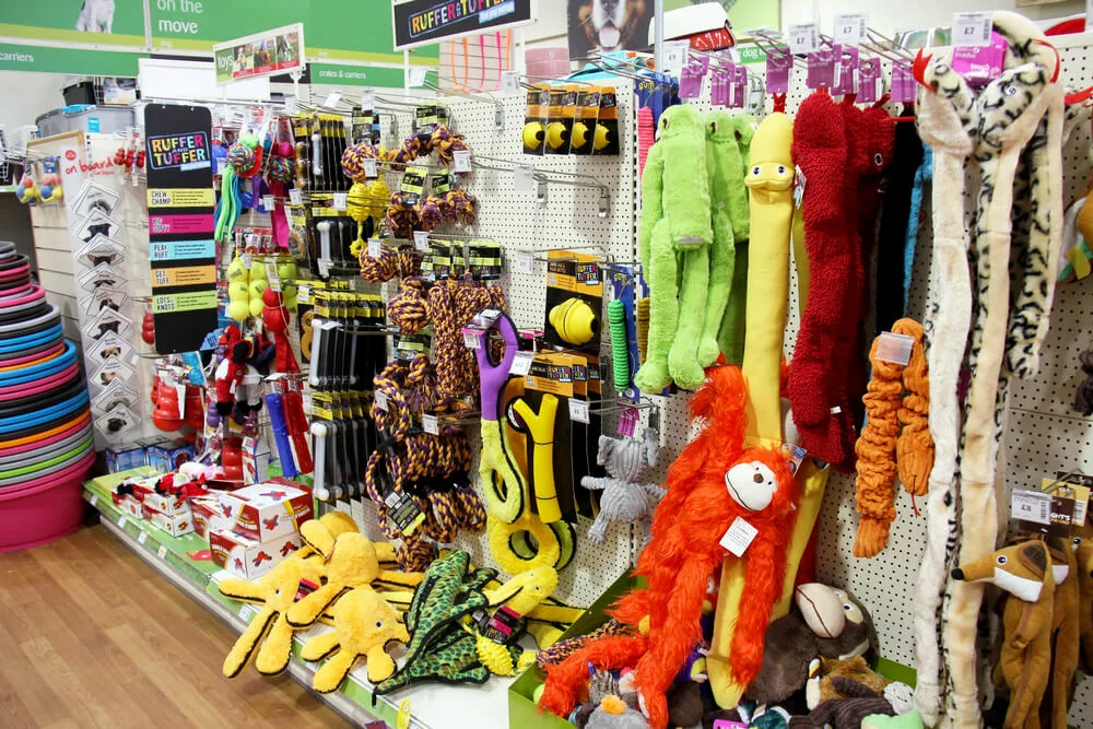 Different types of dog toys